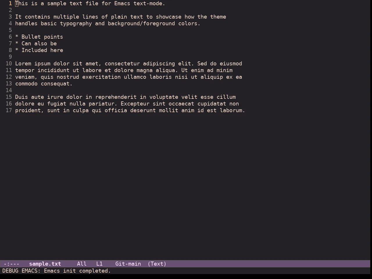 Ef Dream Theme in text-mode