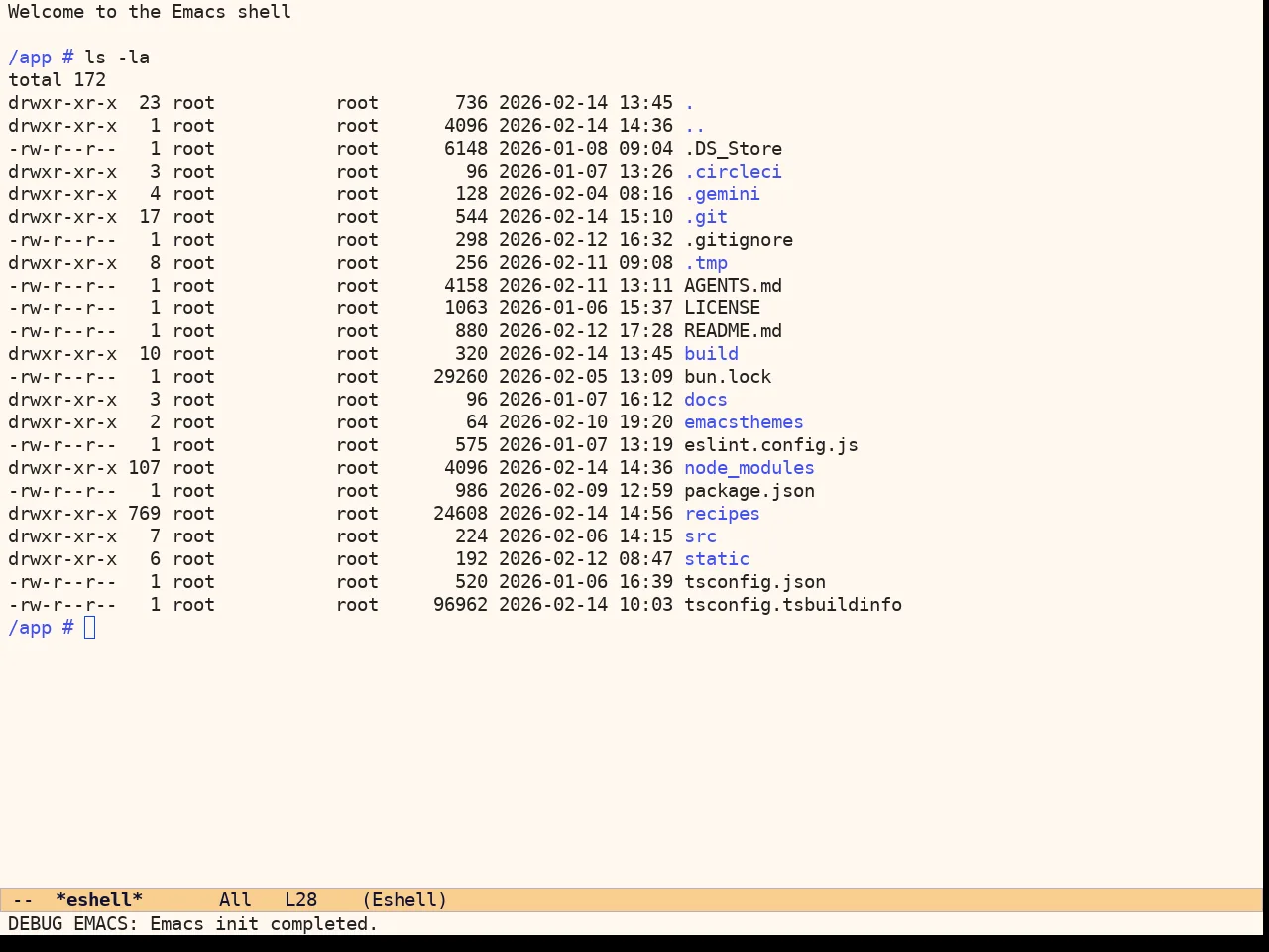 Ef Duo Light Theme in eshell