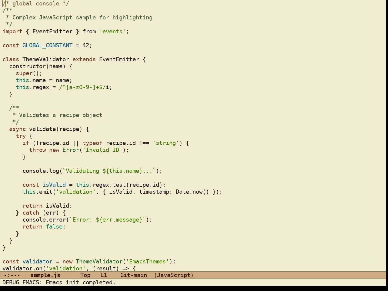 Ef Eagle Theme in javascript-mode