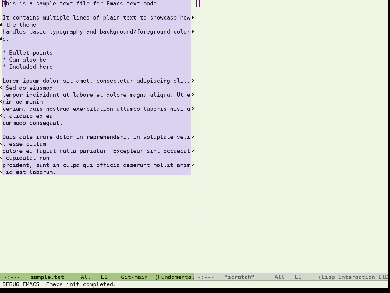 Ef Elea Light Theme in fundamental-mode