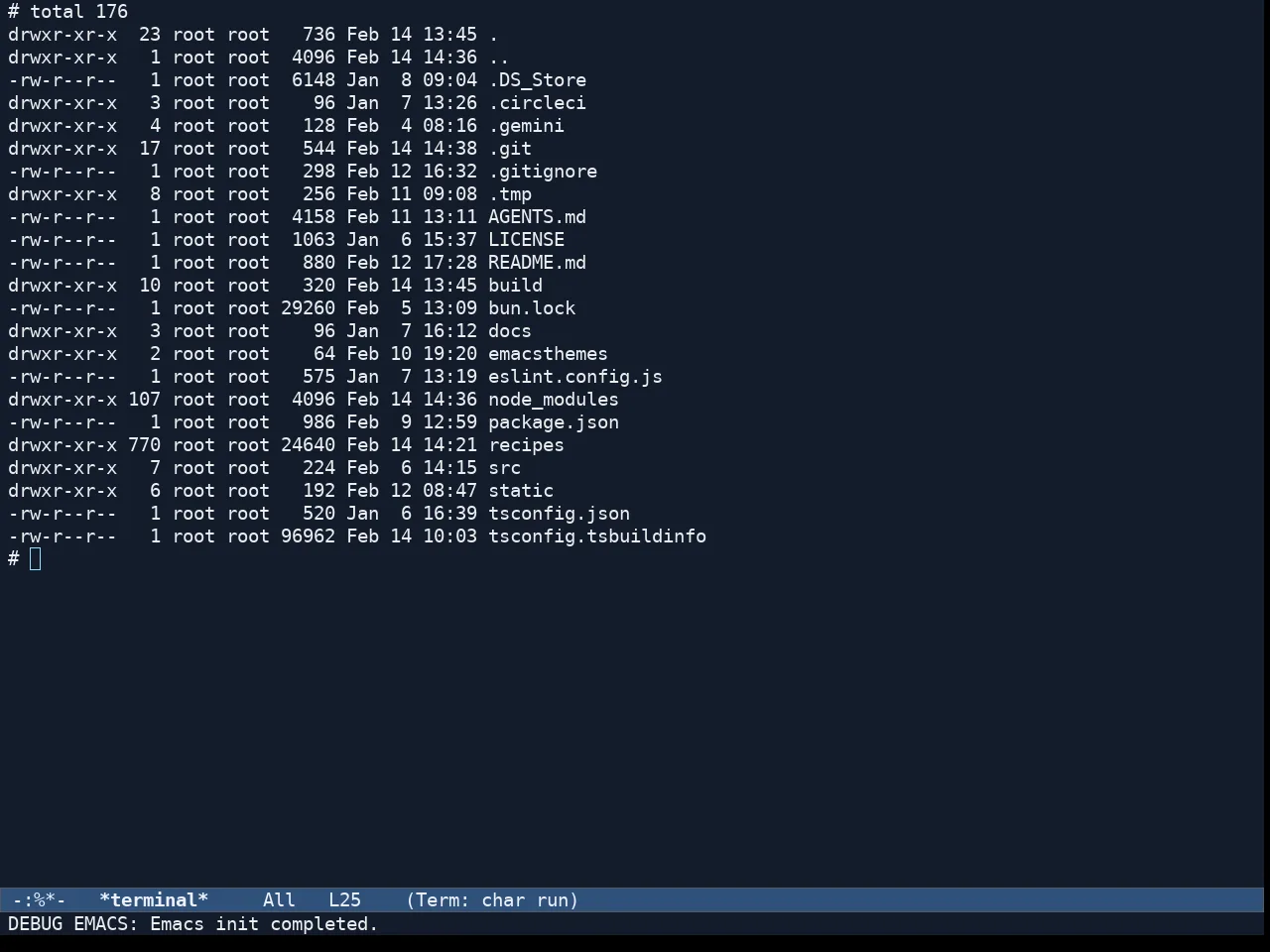 Ef Maris Dark Theme in term