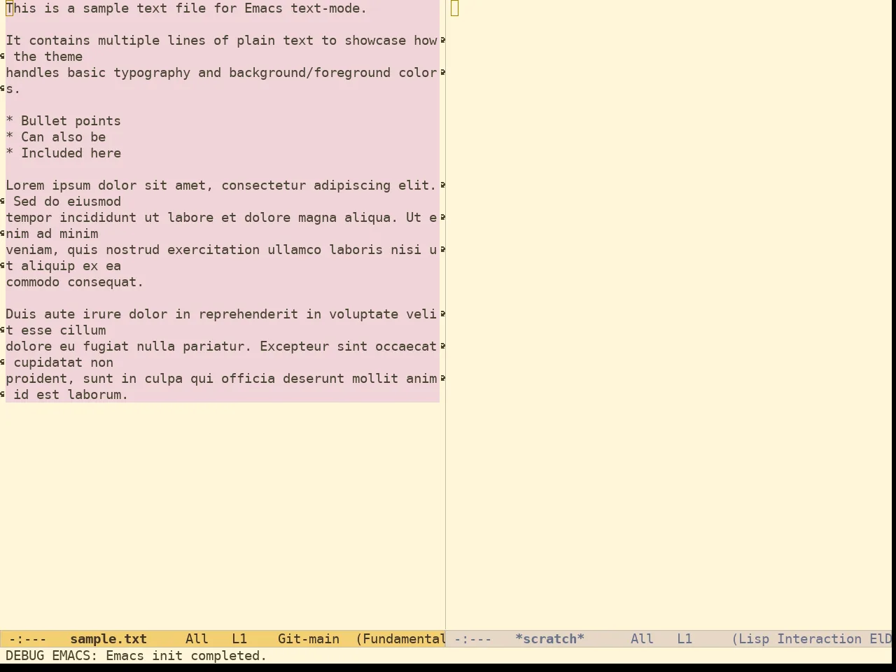 Ef Melissa Light Theme in fundamental-mode