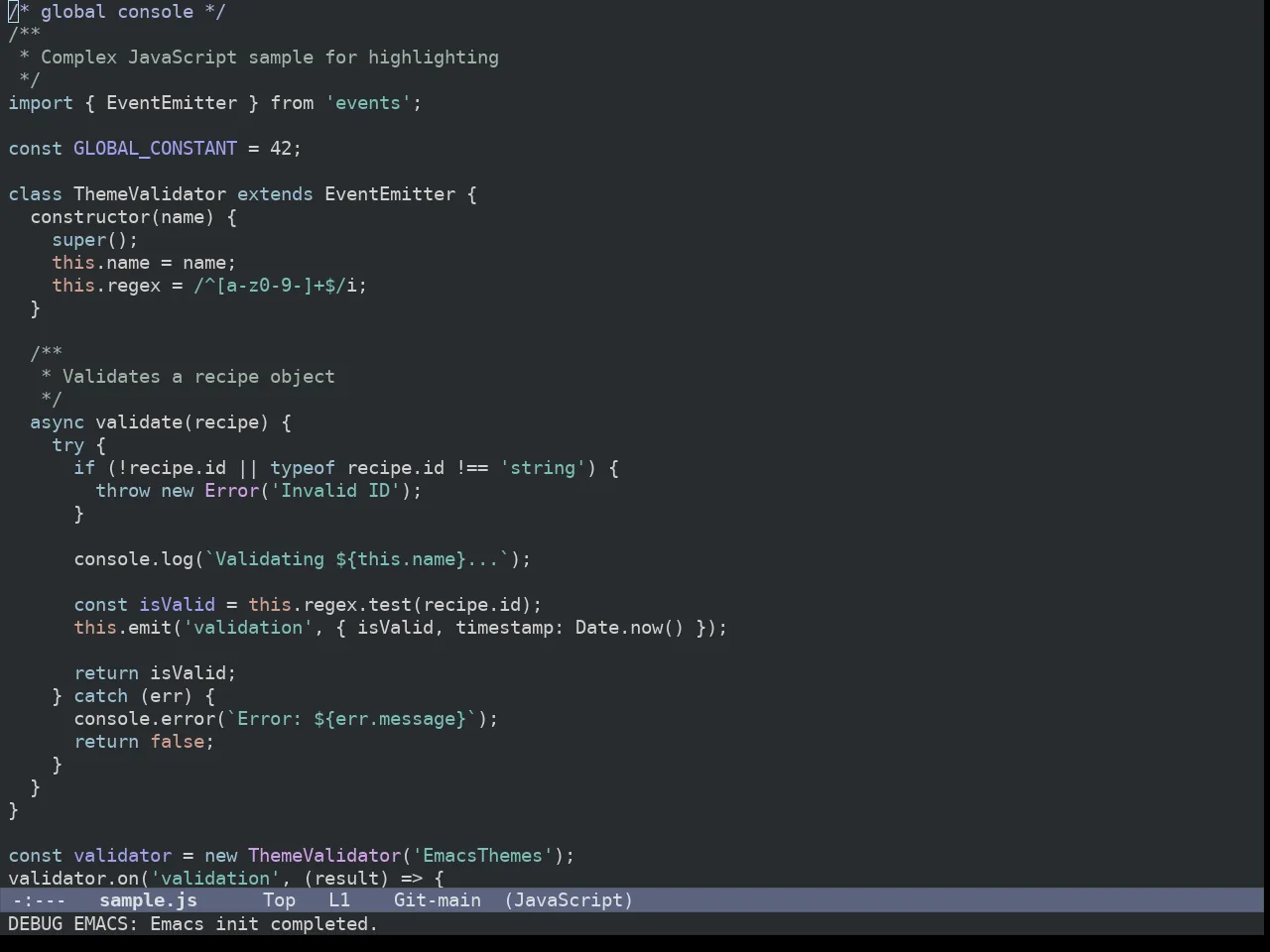 Ef Owl Theme in javascript-mode