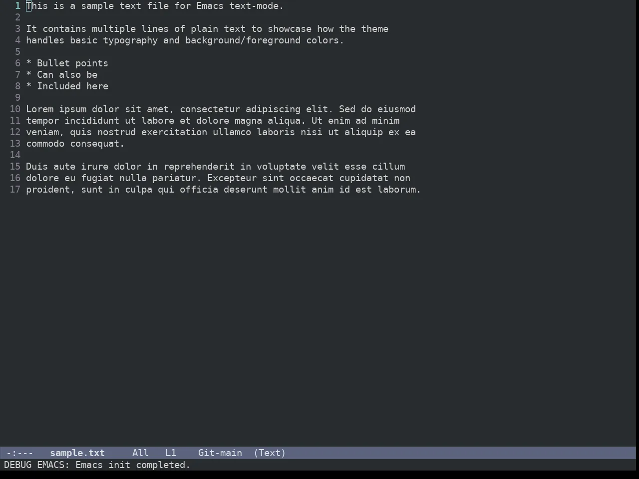 Ef Owl Theme in text-mode