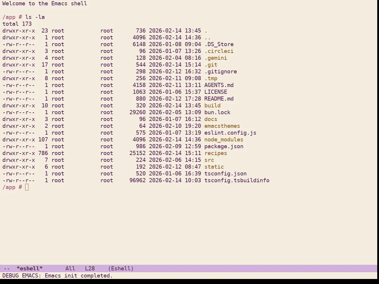 Ef Reverie Theme in eshell