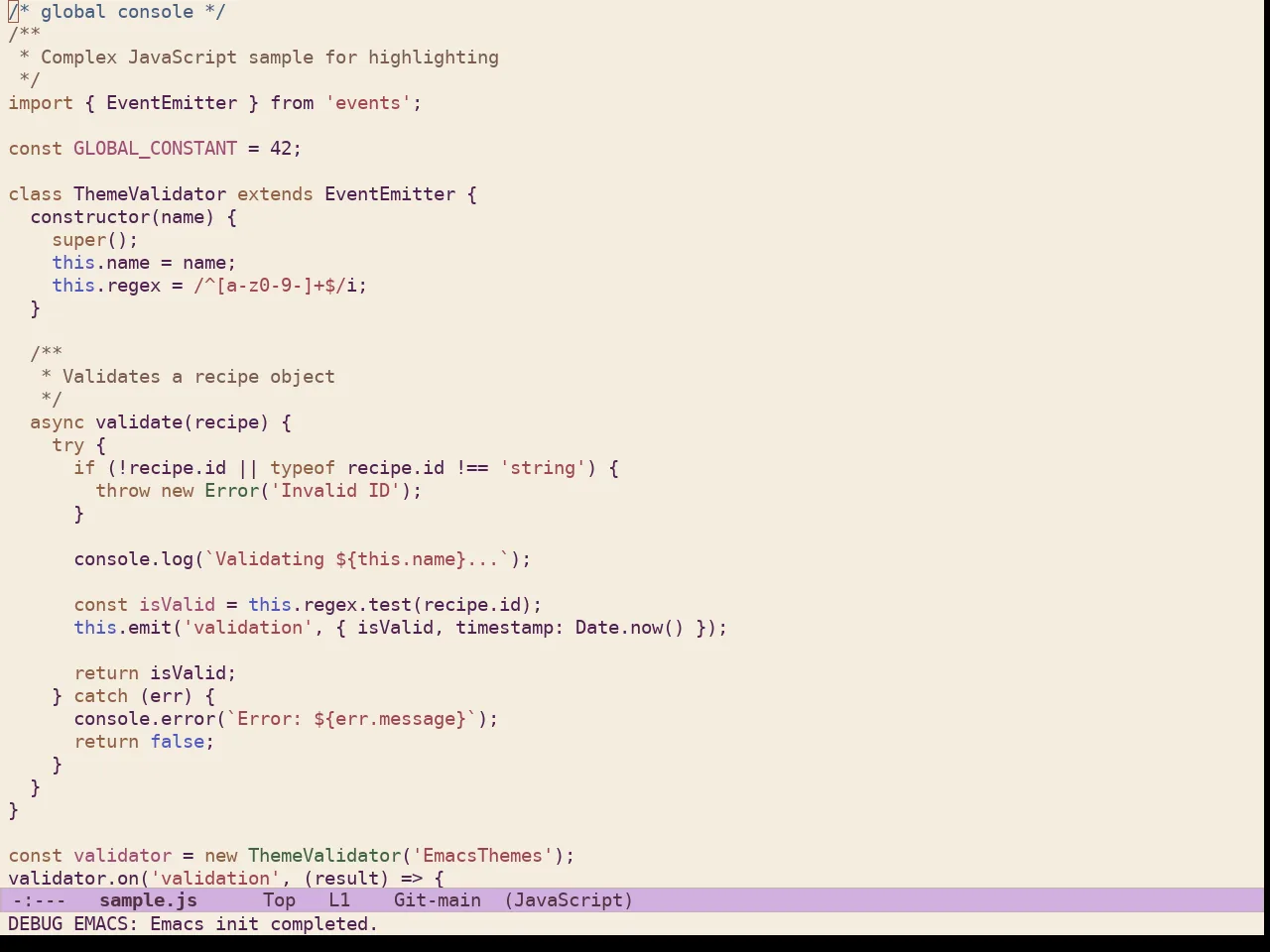 Ef Reverie Theme in javascript-mode