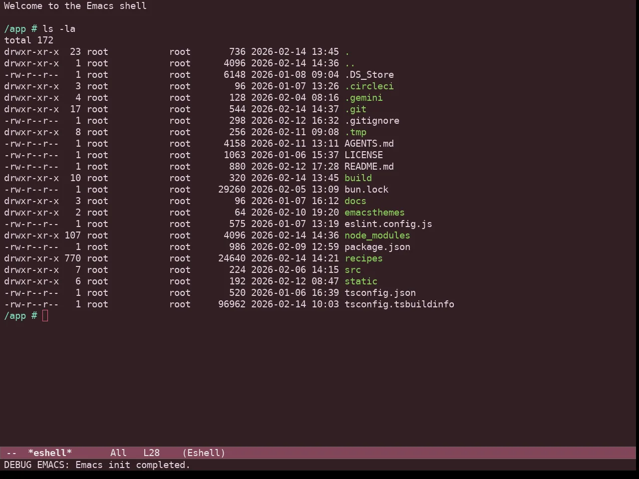Ef Rosa Theme in eshell