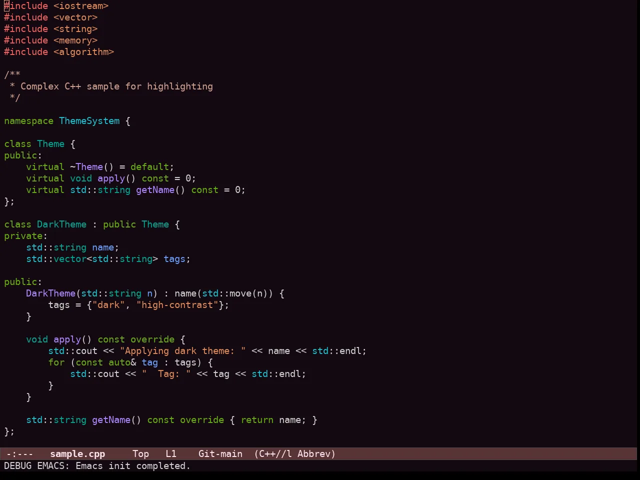 Ef Symbiosis Theme in c++-mode