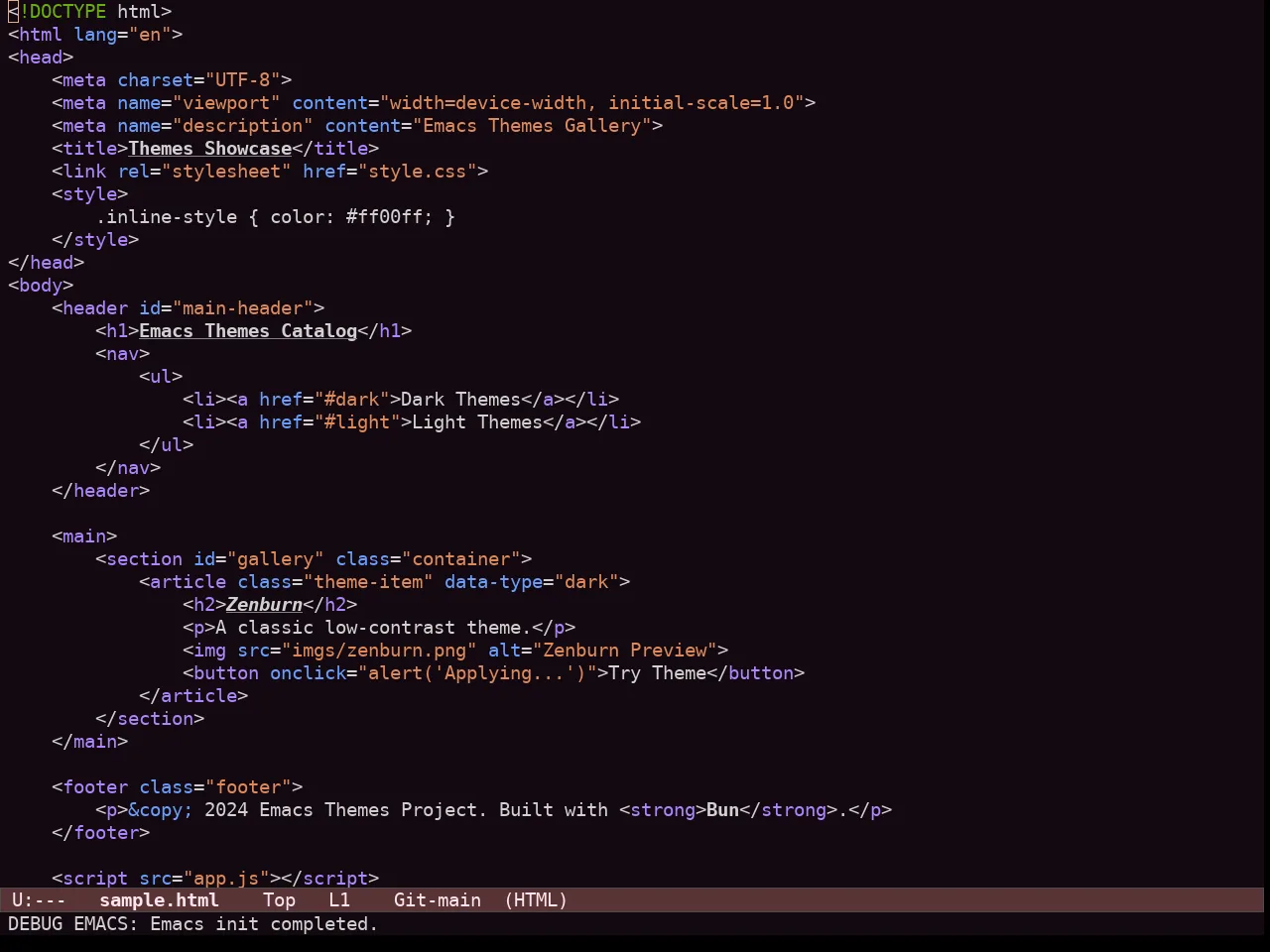 Ef Symbiosis Theme in html-mode