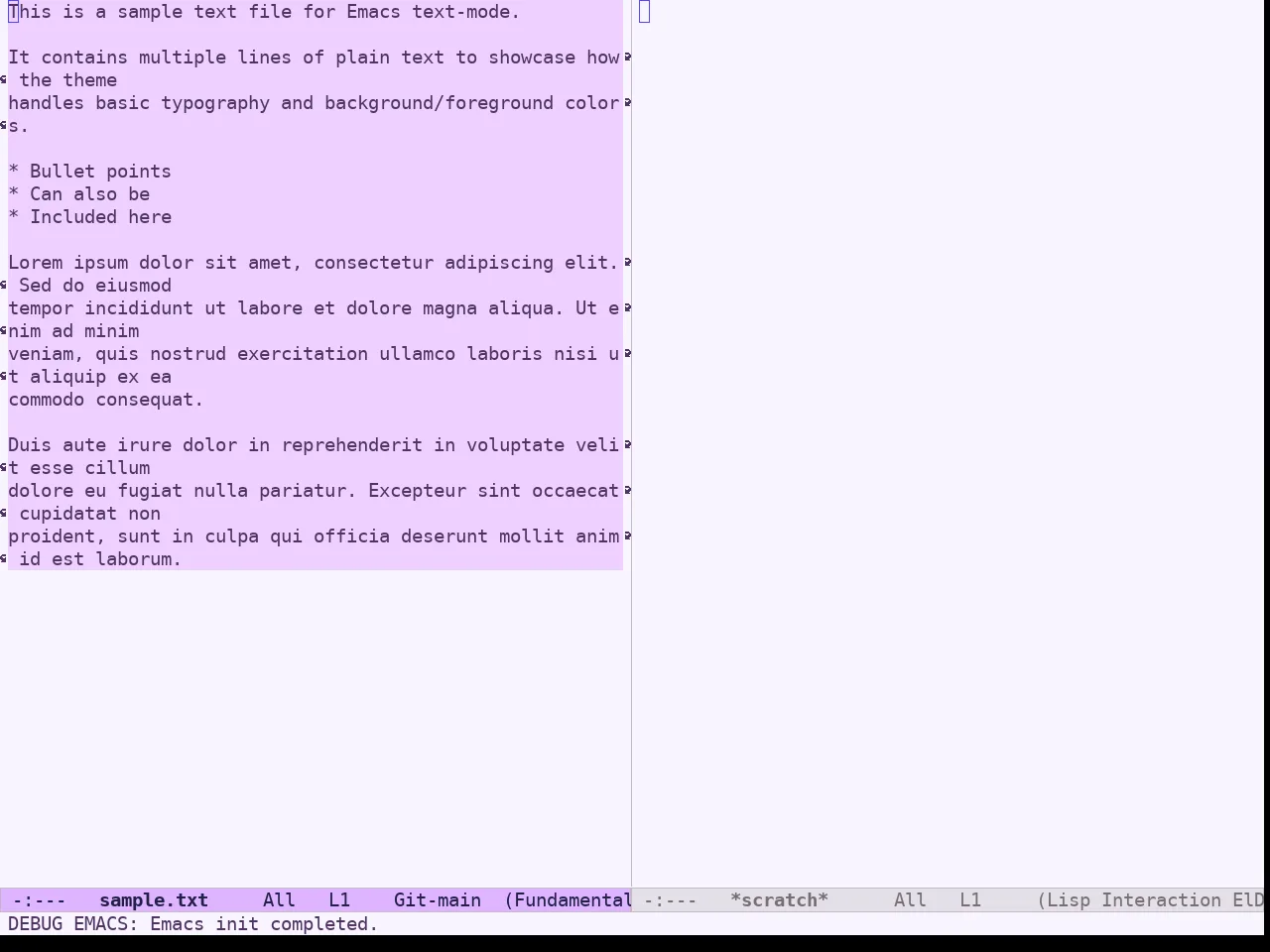 Ef Trio Light Theme in fundamental-mode