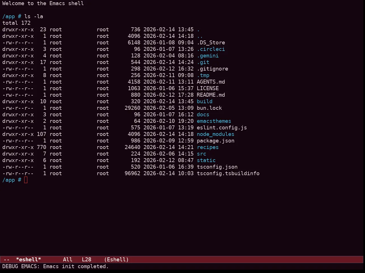 Ef Tritanopia Dark Theme in eshell