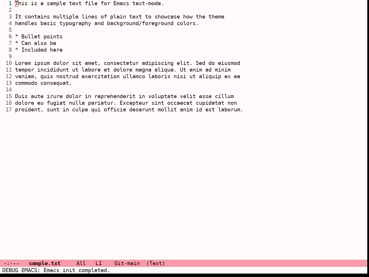 Ef Tritanopia Light Theme in text-mode