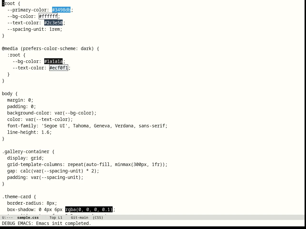Eink Theme in css-mode