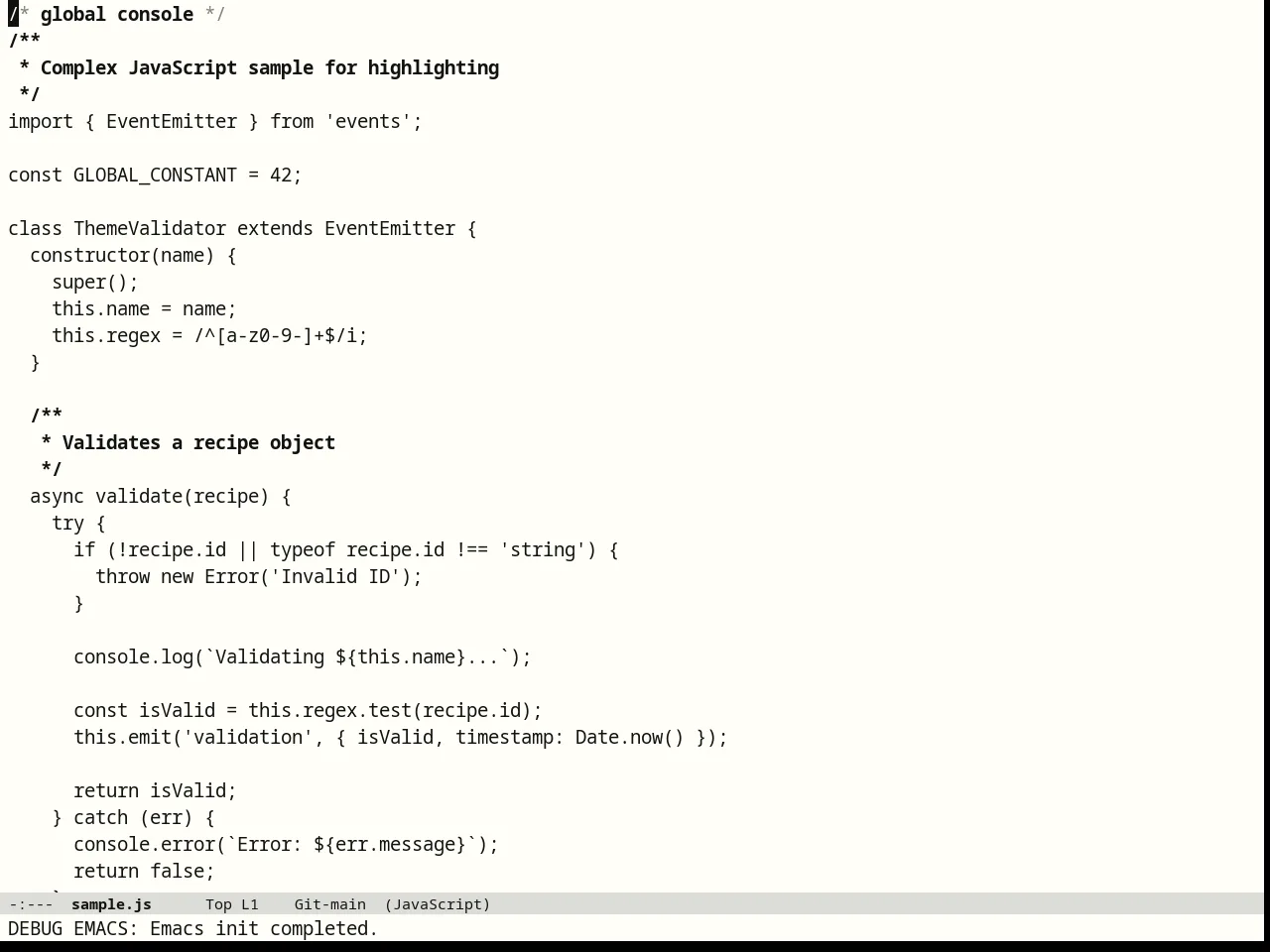 Eink Theme in javascript-mode