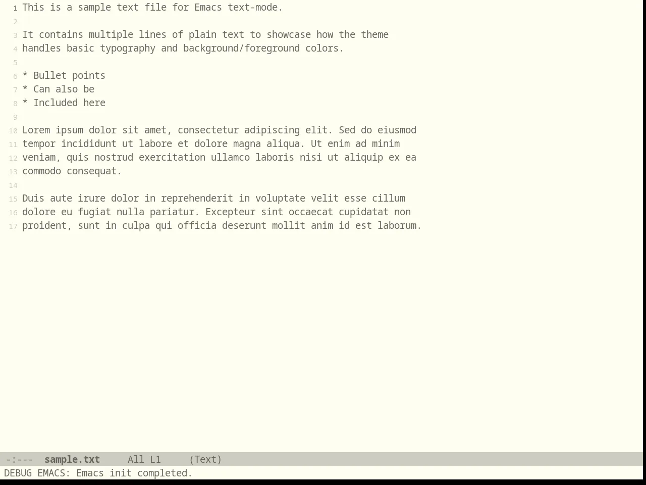 Einkless Theme in text-mode