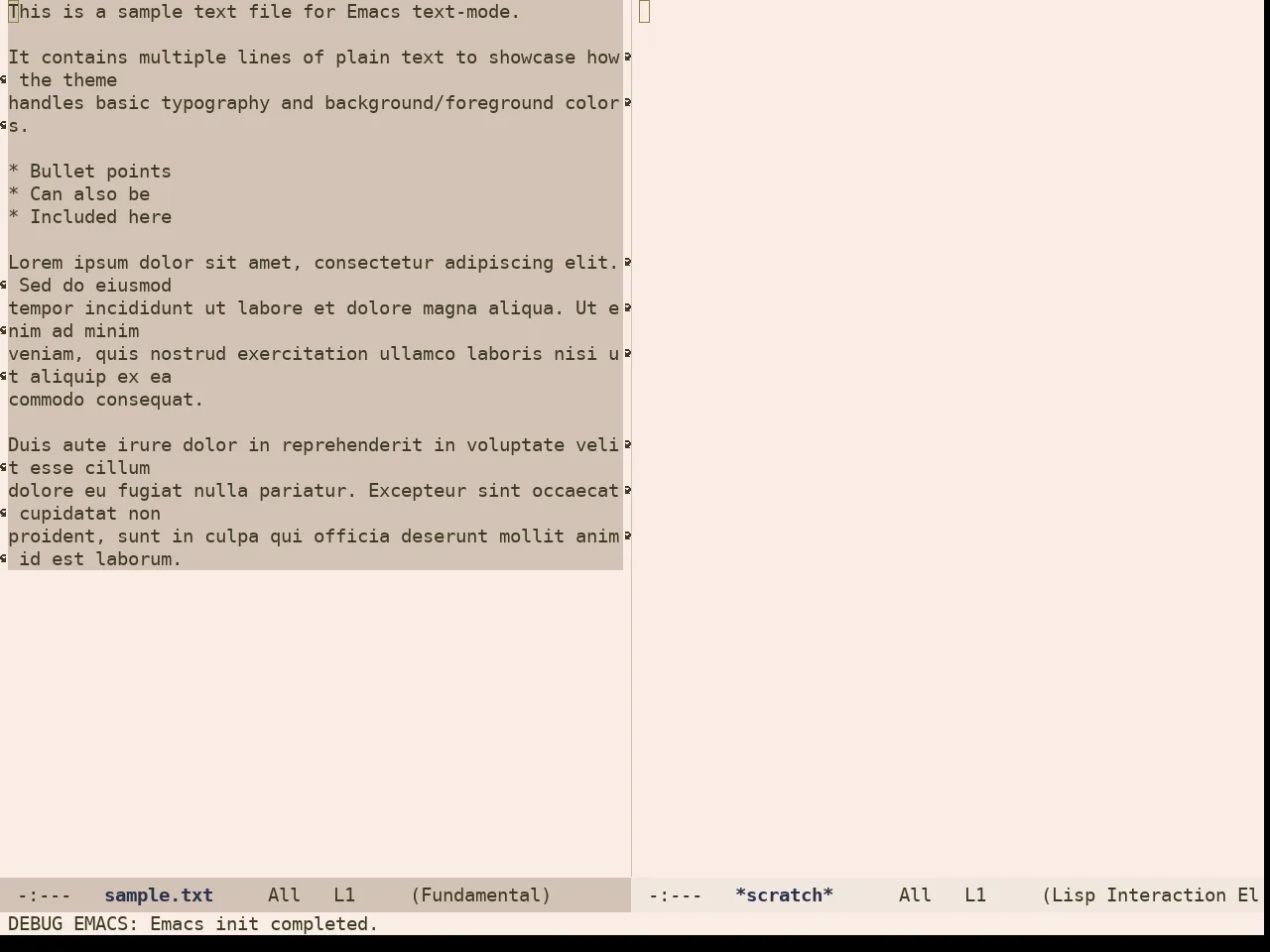 Ellas Theme in fundamental-mode