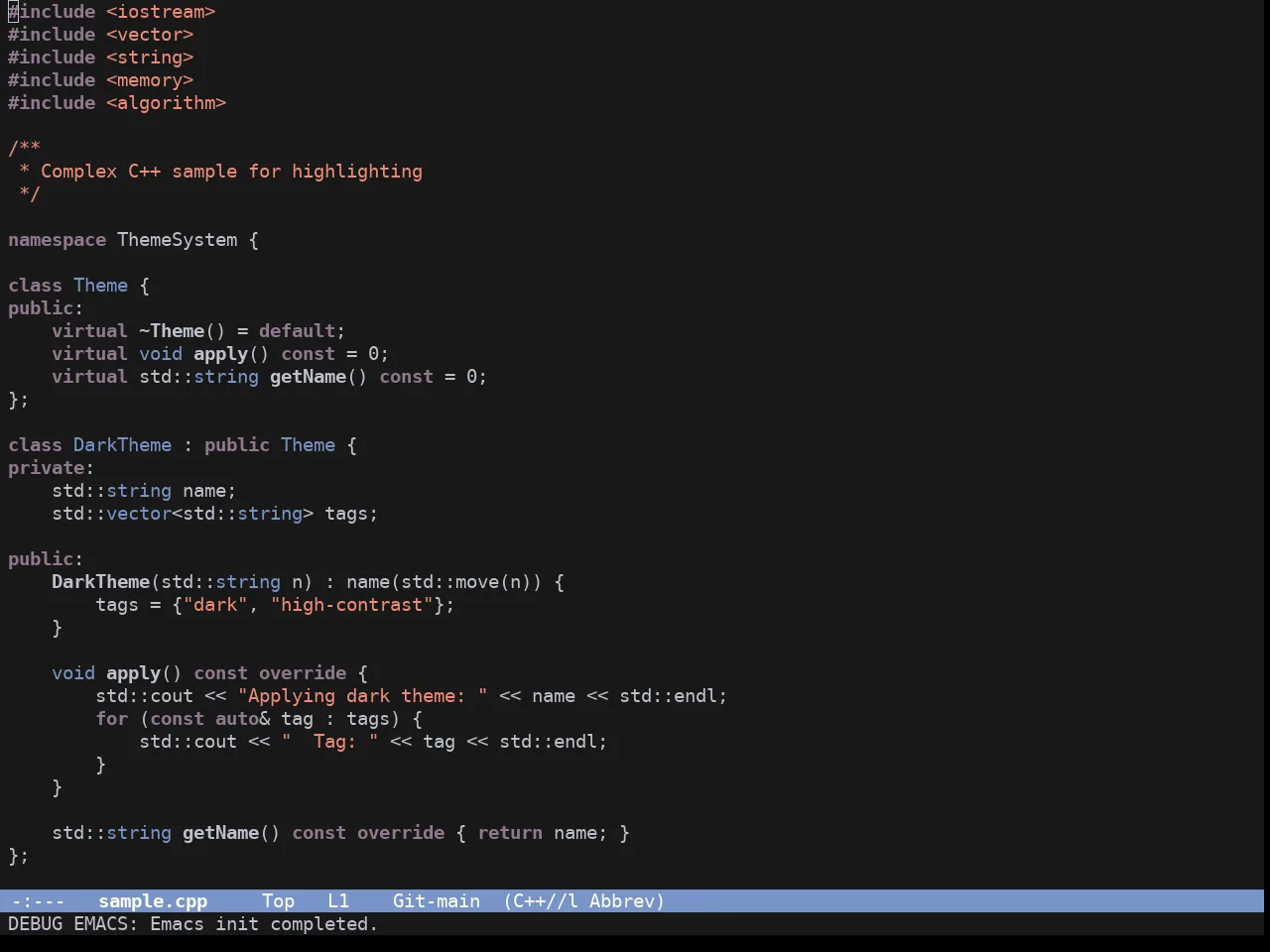 Elune Theme in c++-mode