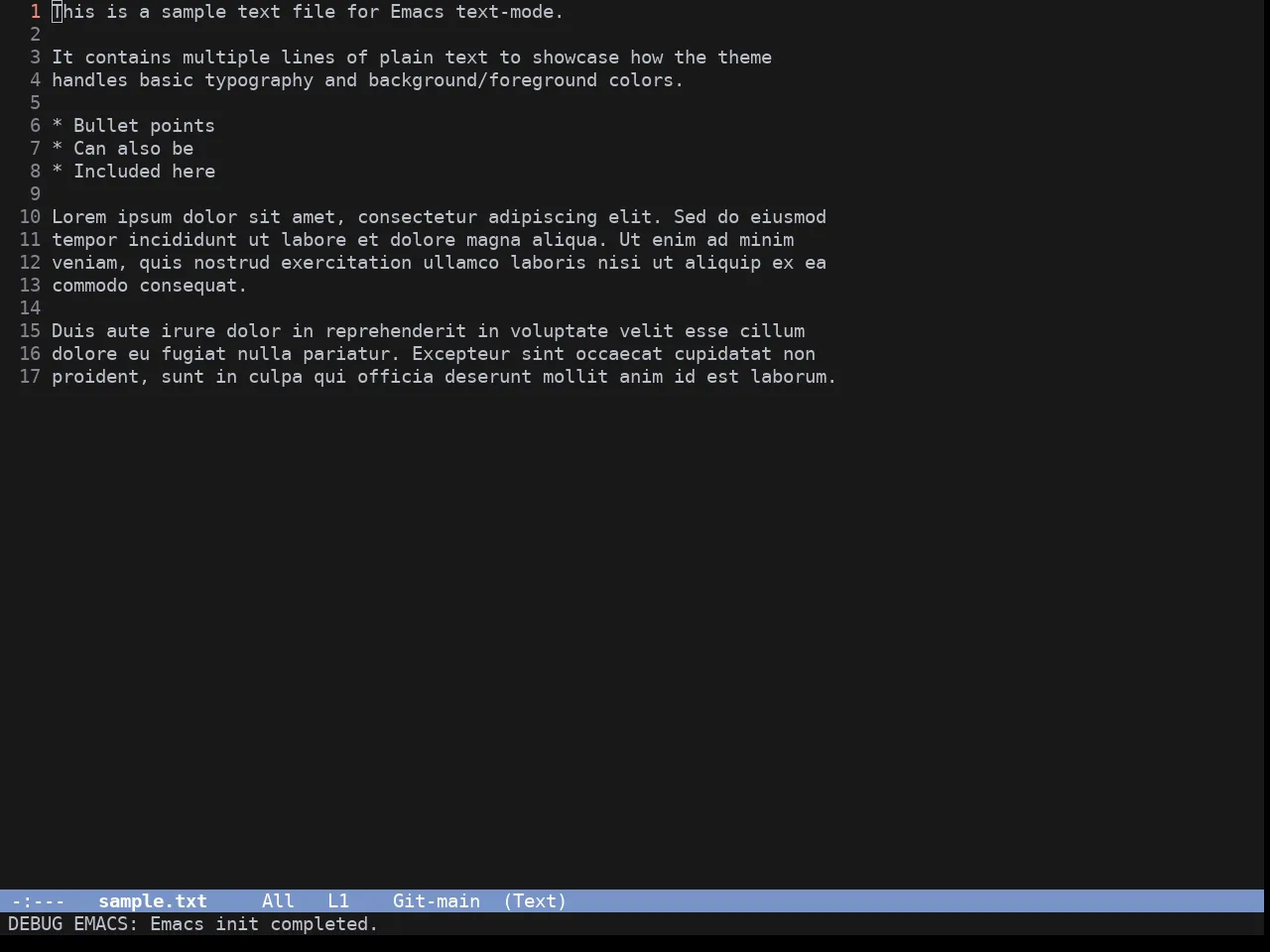 Elune Theme in text-mode
