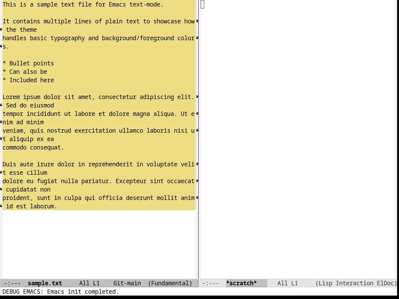 Emacs 21 Theme in fundamental-mode