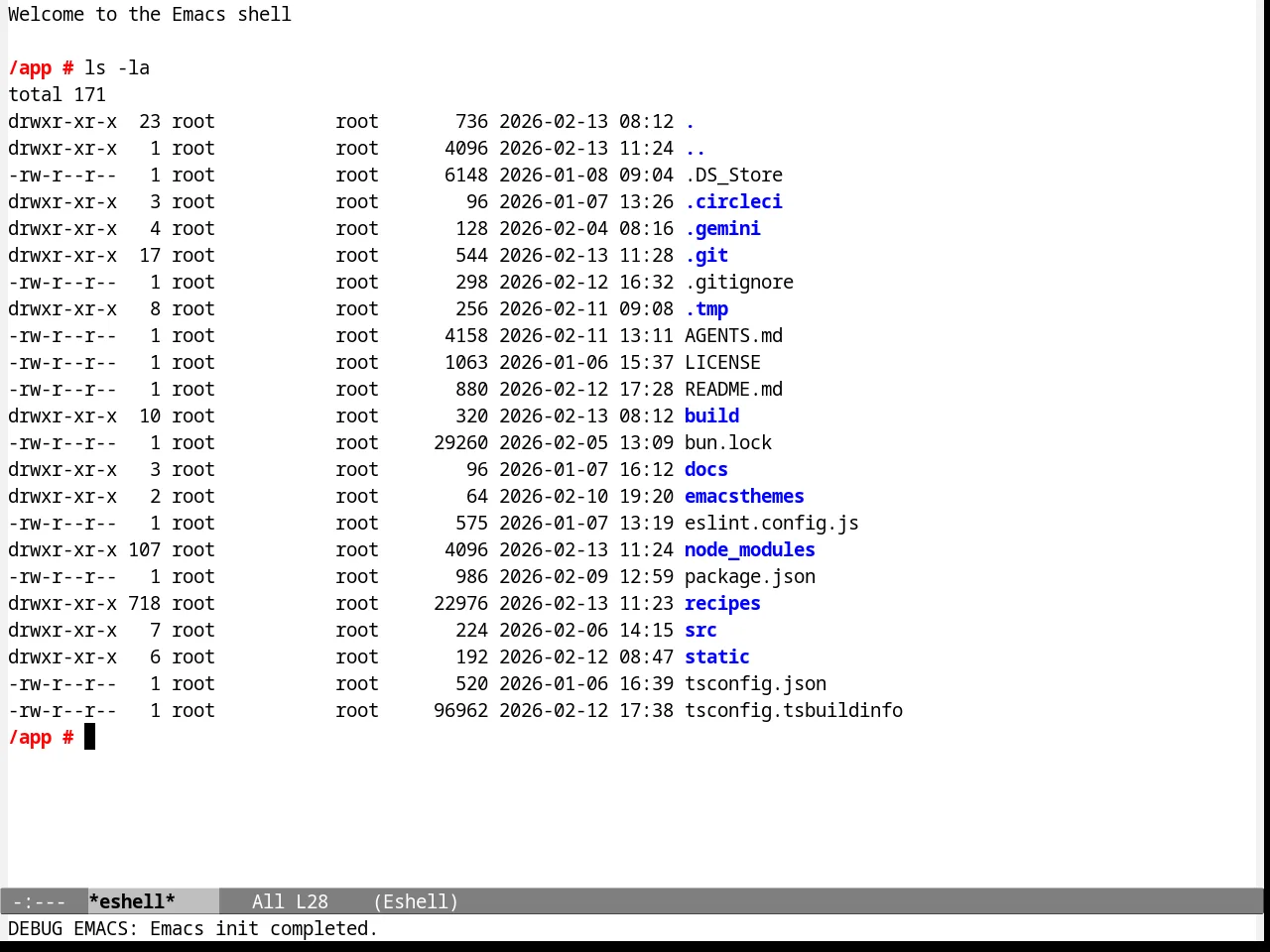 Emacs NW Theme in eshell