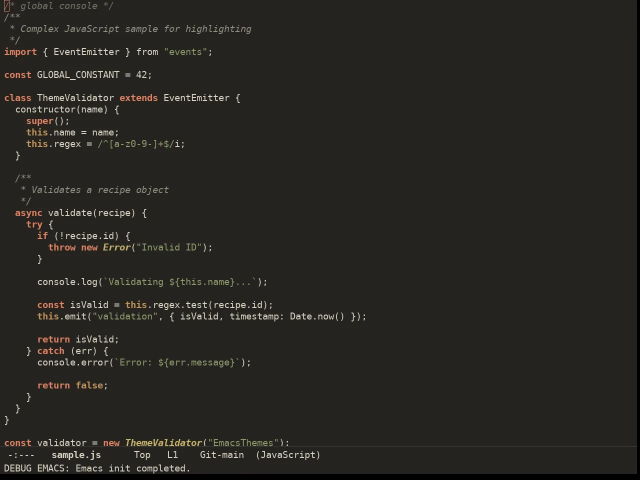 Ember Soft Theme in javascript-mode