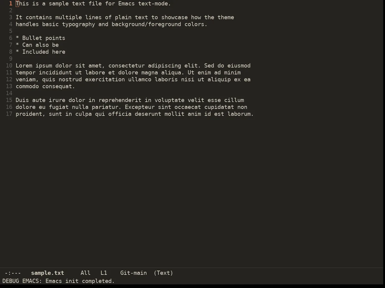 Ember Soft Theme in text-mode