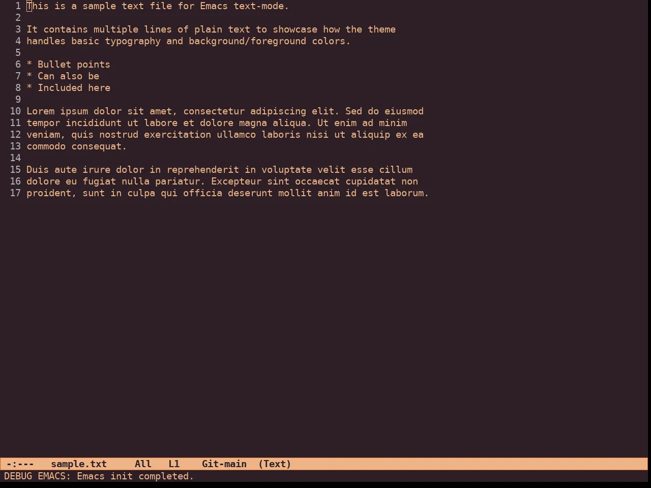 Ember Twilight Theme in text-mode