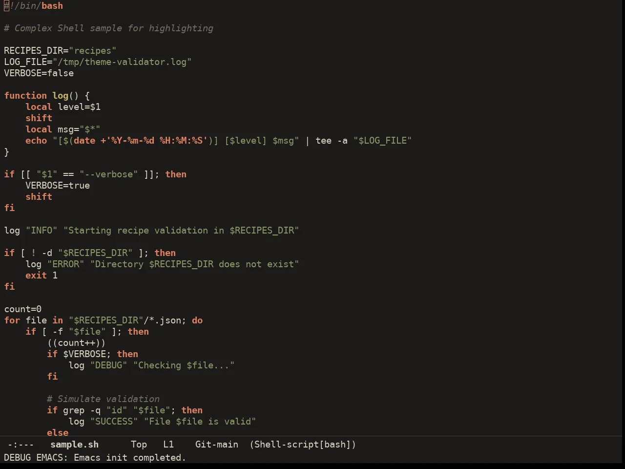 Ember Theme in sh-mode