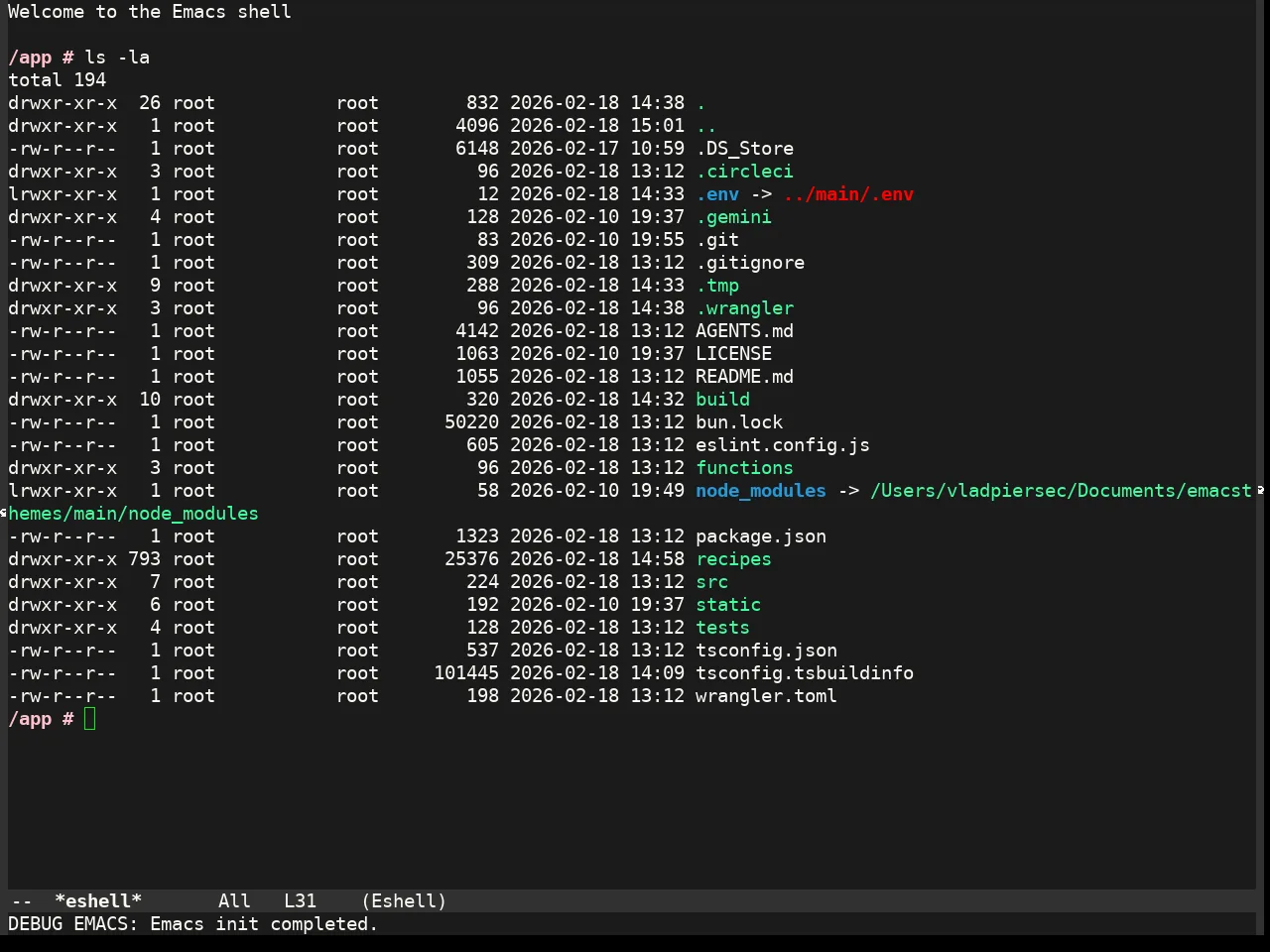 Enlightened Theme in eshell
