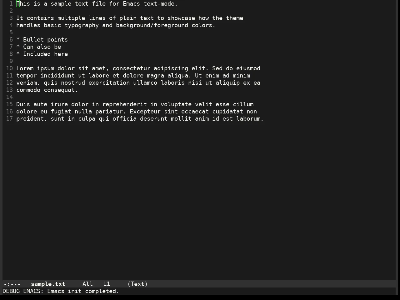 Enlightened Theme in text-mode