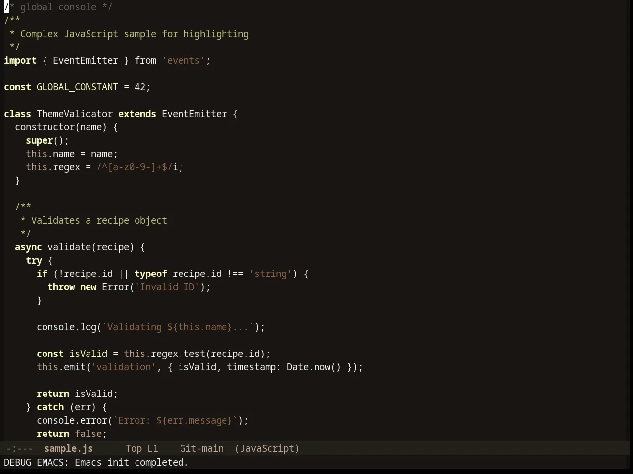 Erosiond Theme in javascript-mode
