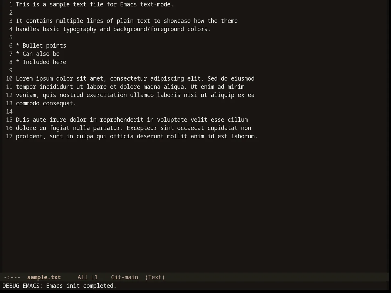 Erosiond Theme in text-mode