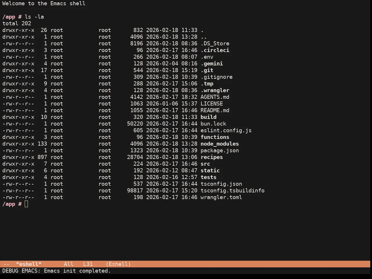Esmond Theme in eshell