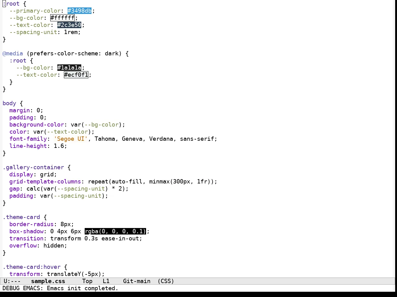 Espresso Theme in css-mode