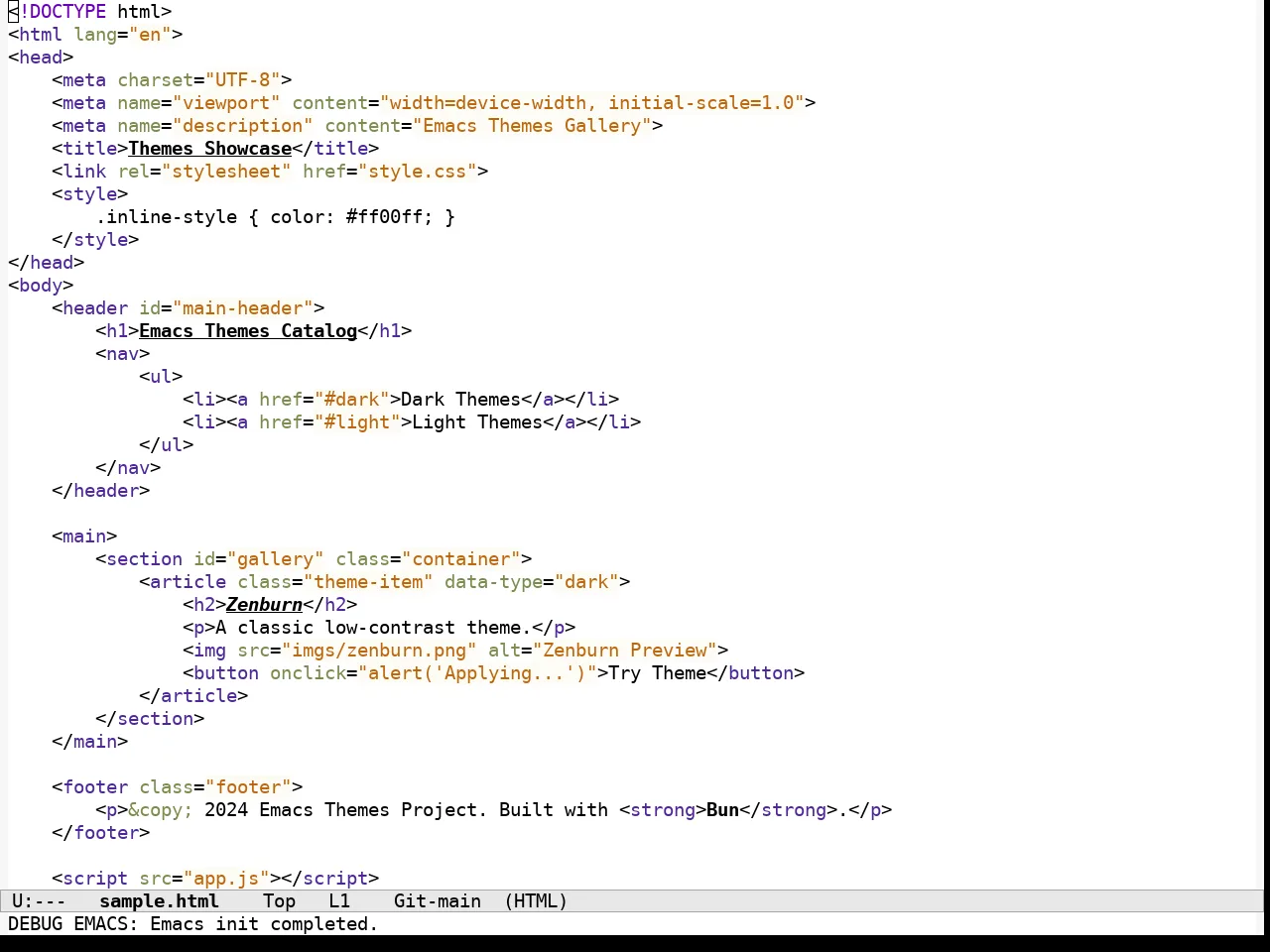 Espresso Theme in html-mode