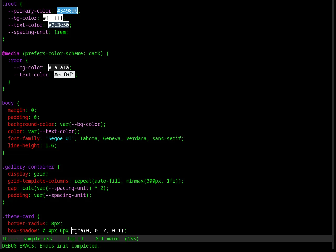 Euphoria Theme in css-mode
