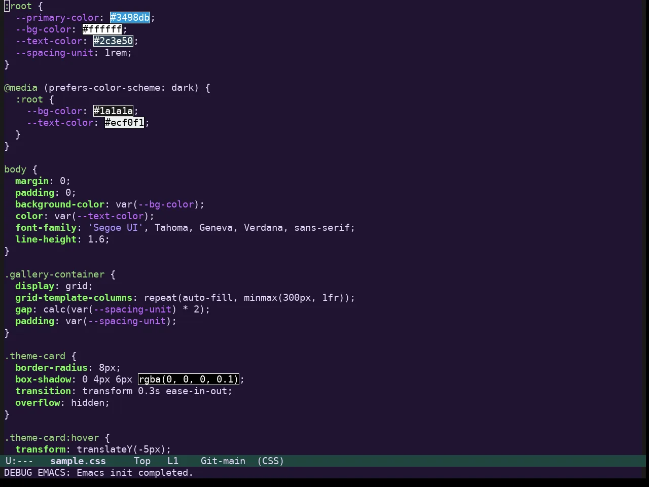 Evangelion Theme in css-mode