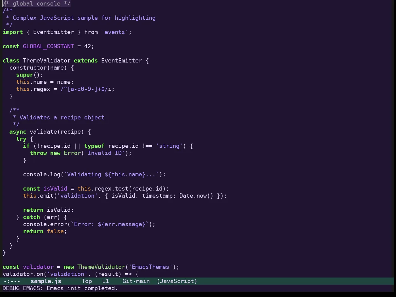 Evangelion Theme in javascript-mode