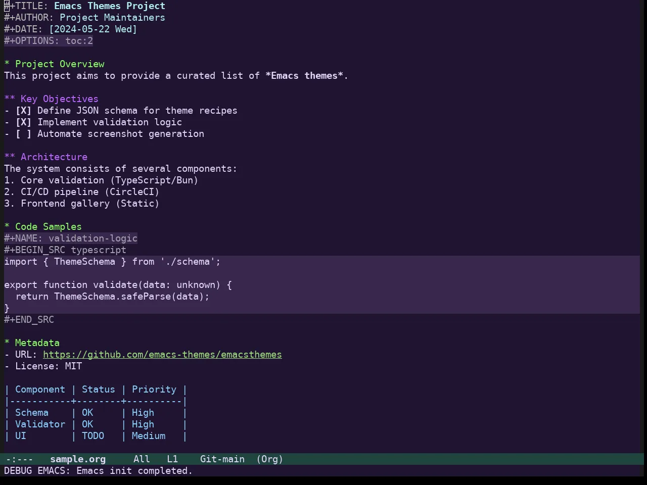 Evangelion Theme in org-mode