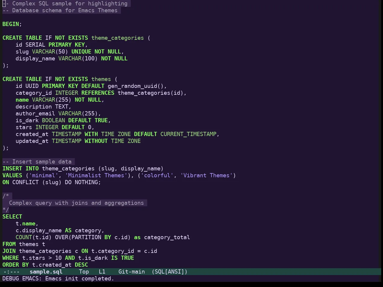 Evangelion Theme in sql-mode