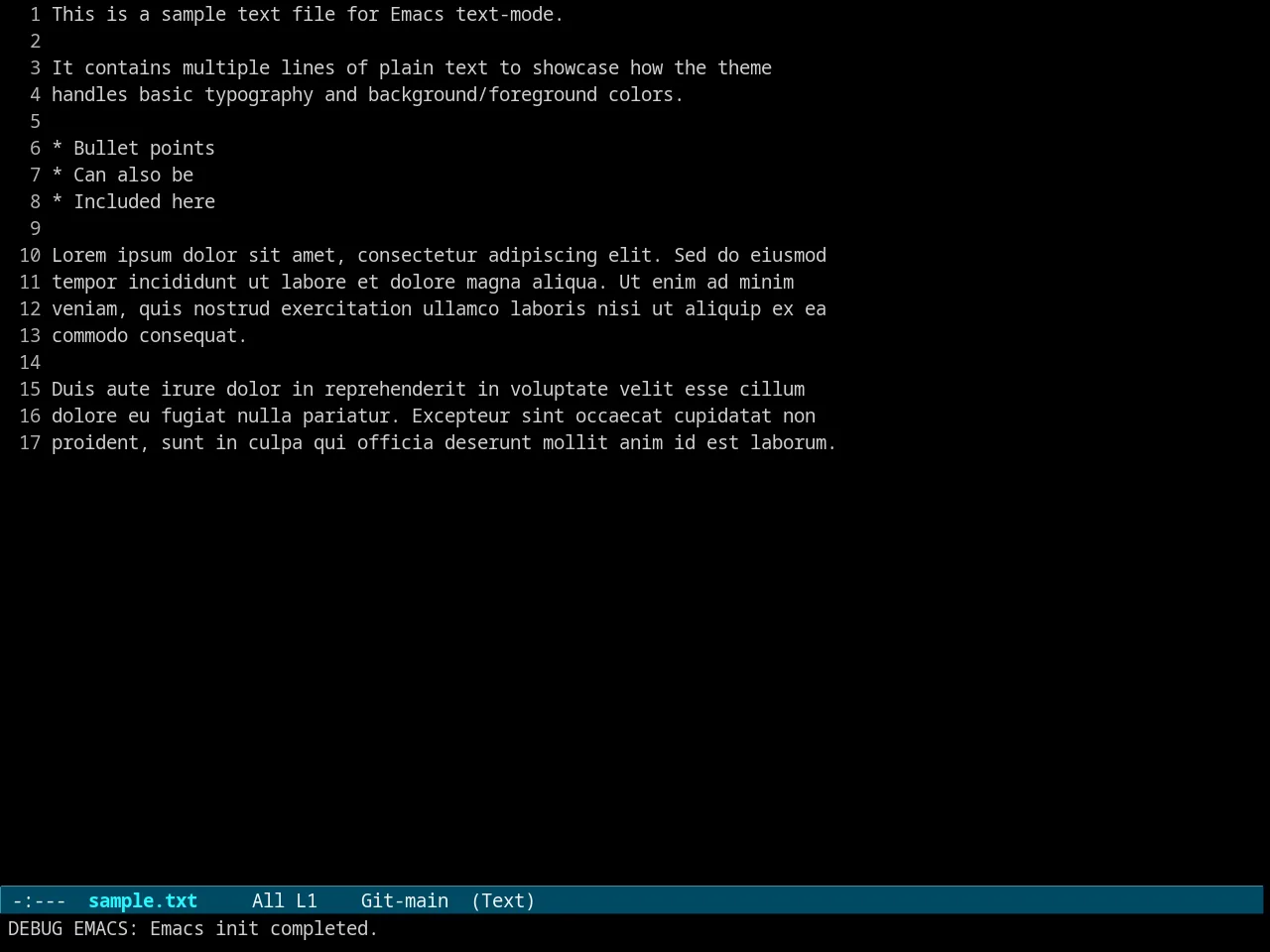 Evenhold Theme in text-mode