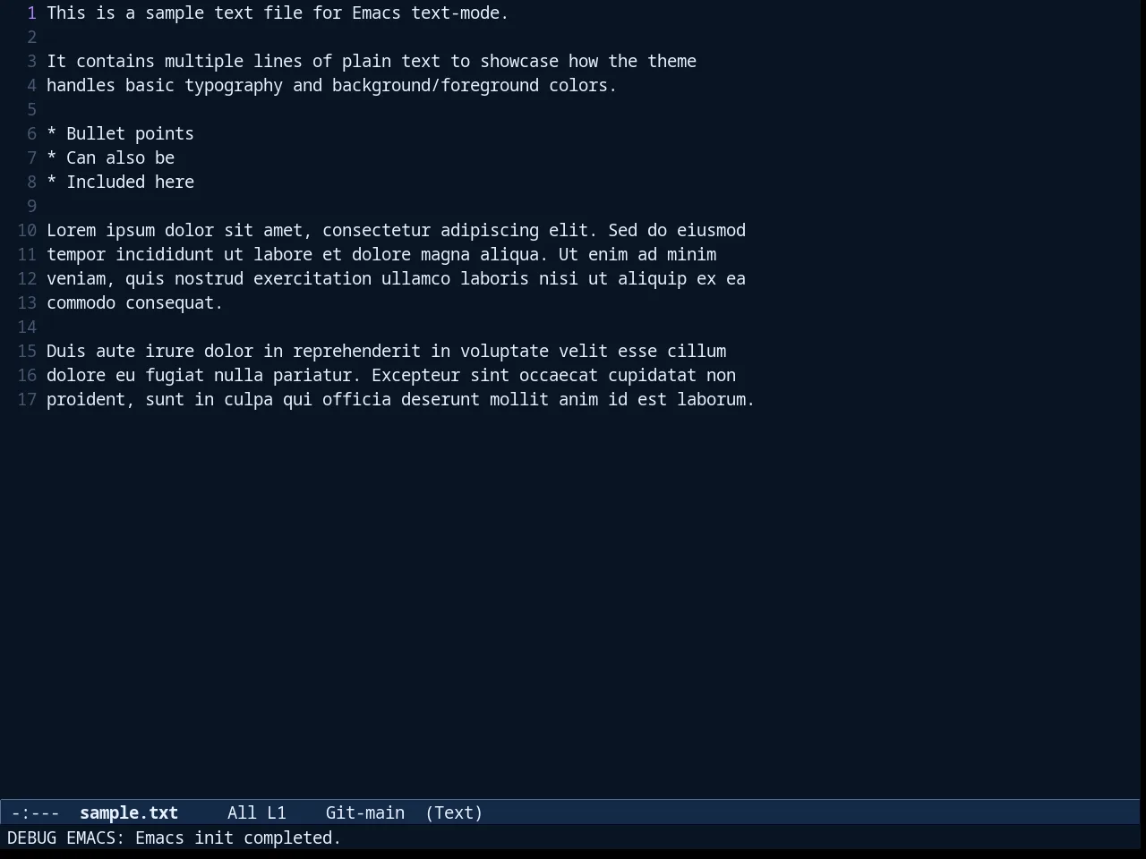 Exotica Theme in text-mode