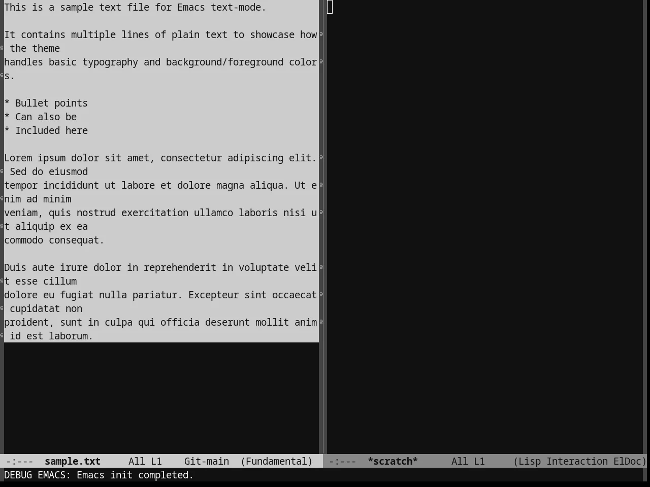 Eziam Dark Theme in fundamental-mode