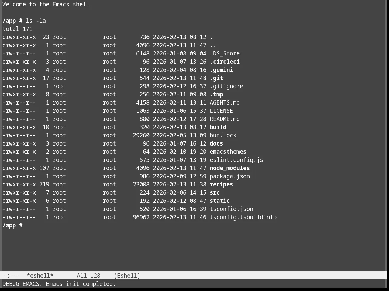 Eziam Dusk Theme in eshell