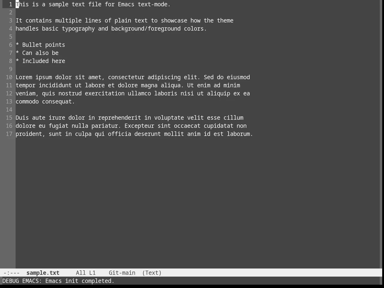 Eziam Dusk Theme in text-mode