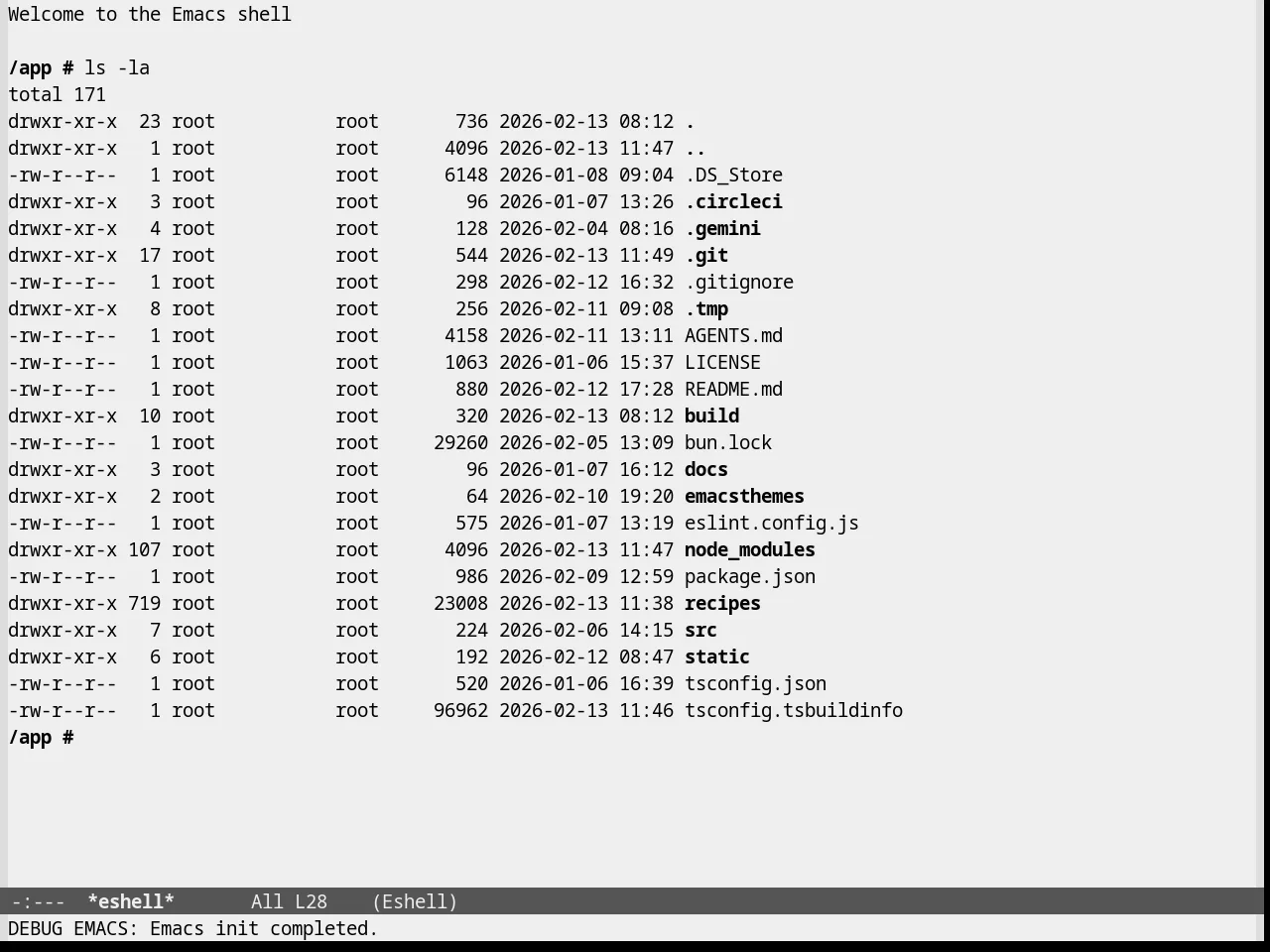 Eziam Light Theme in eshell