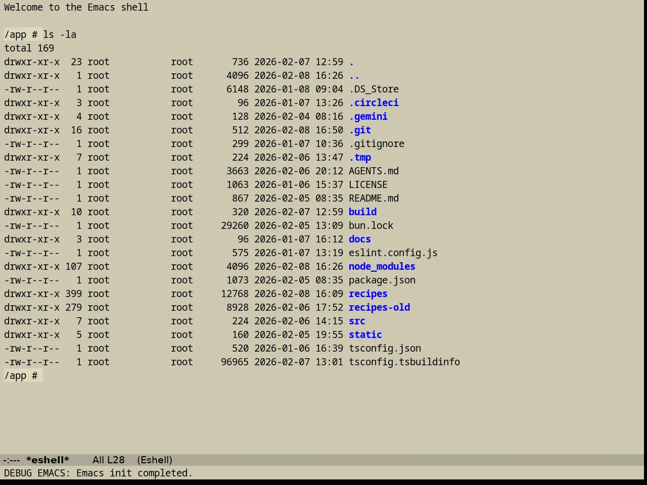 Faff Theme in eshell