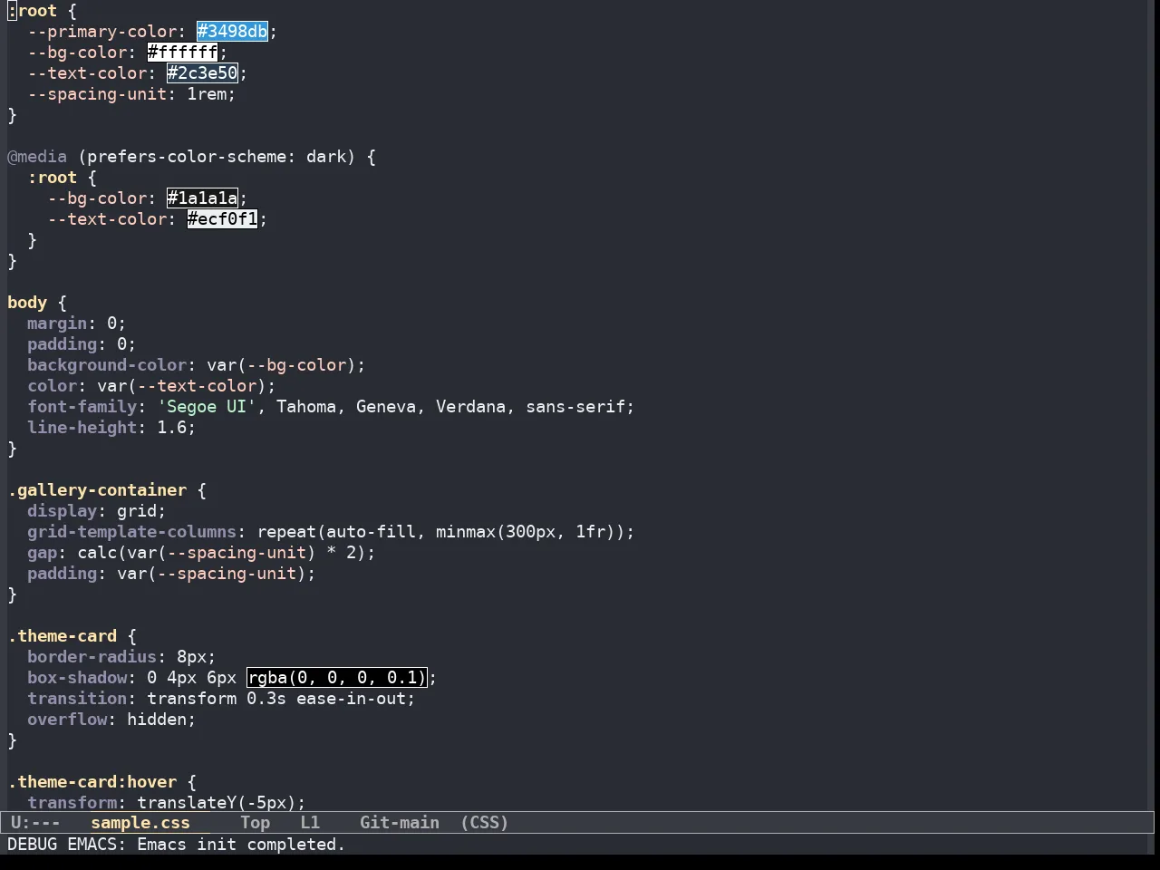 Fantom Theme in css-mode