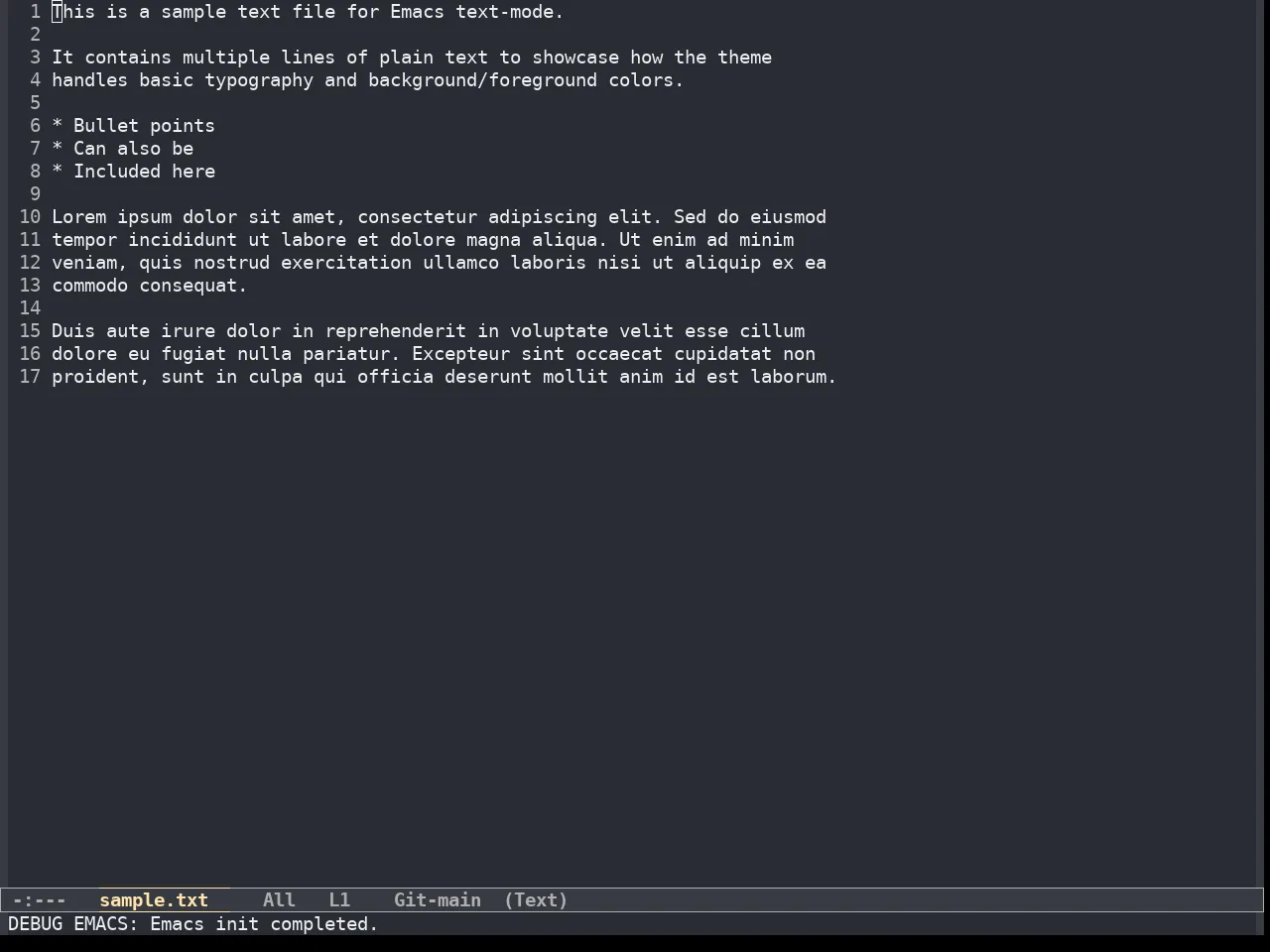 Fantom Theme in text-mode