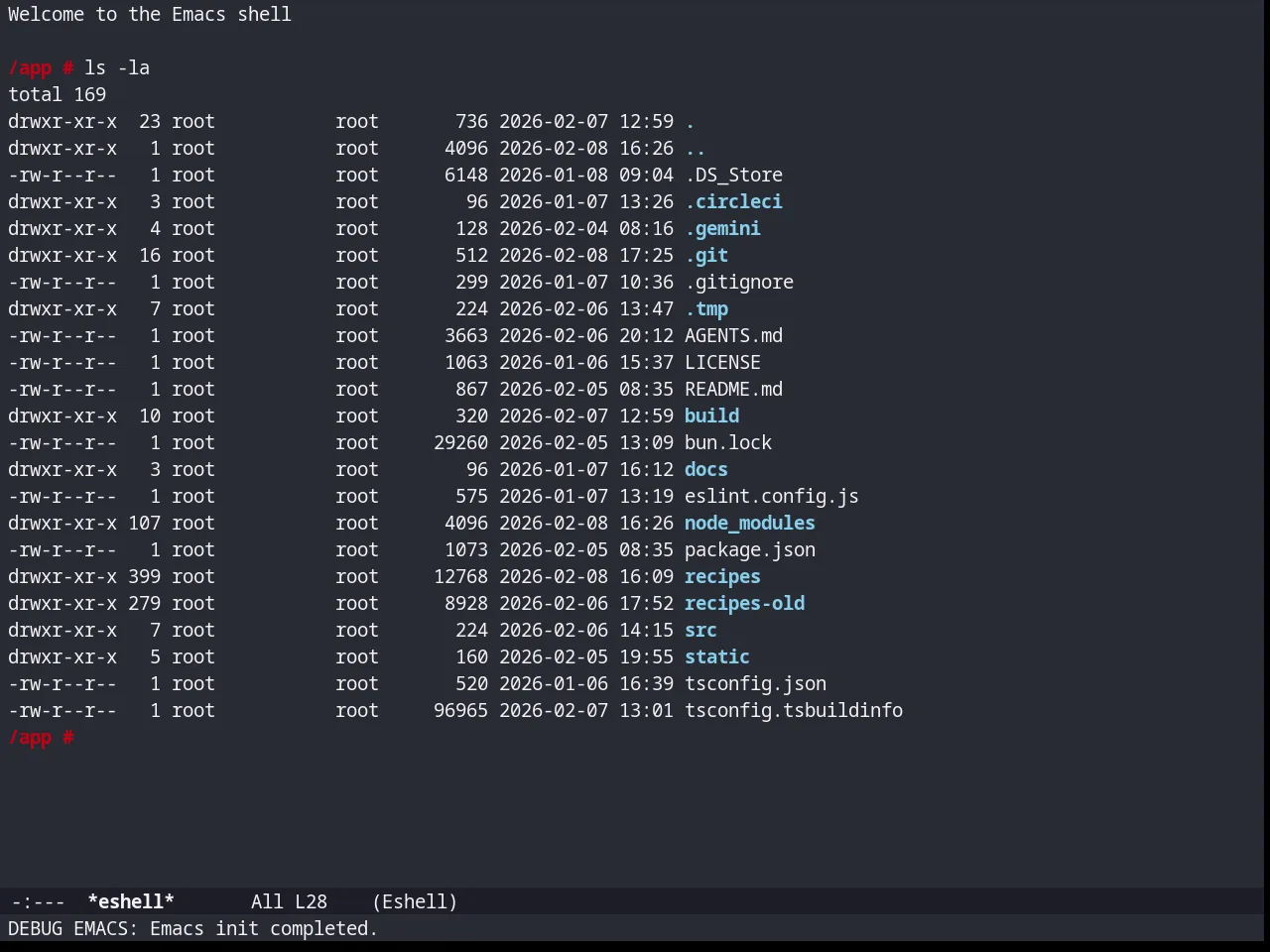 Farmhouse Dark Theme in eshell